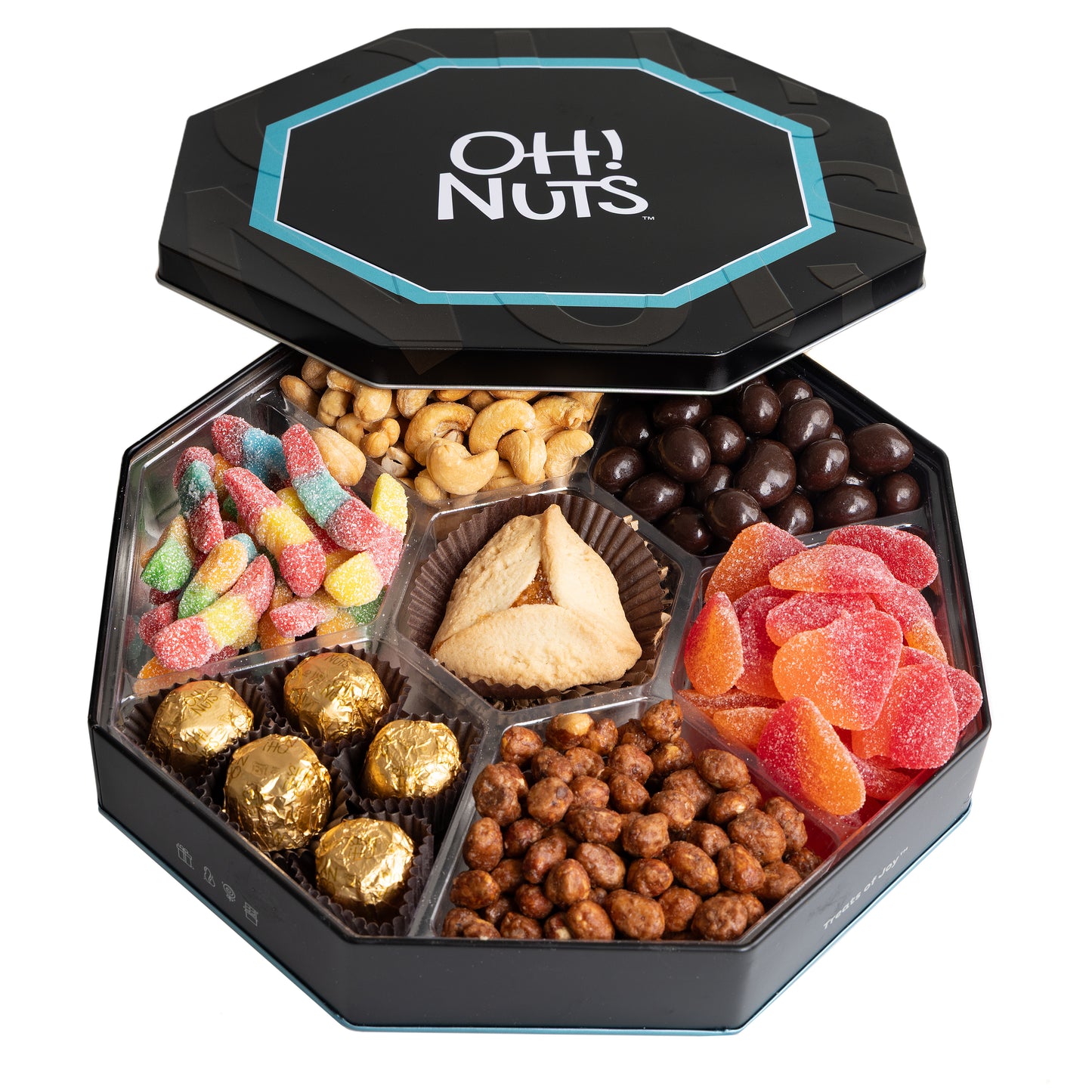 Hex Tin - 7 Section Mishloach Manos Gift Basket