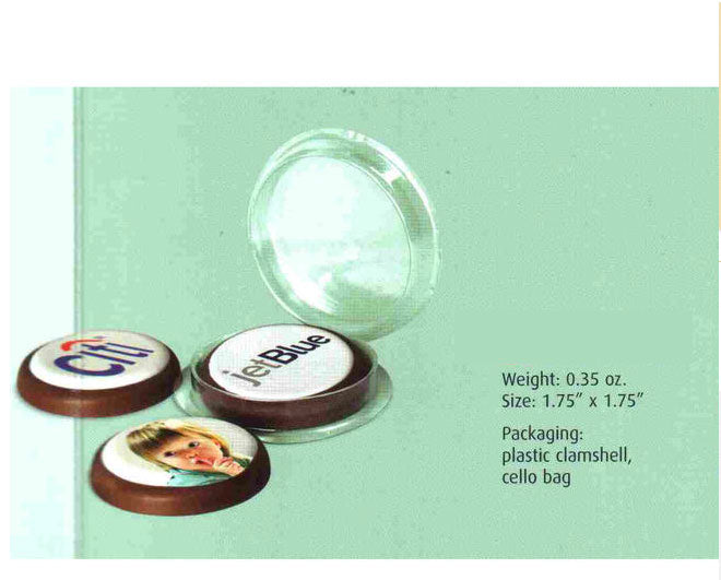 Company Logo Chocolate Coins - Custom Full Color Print on Chocolate