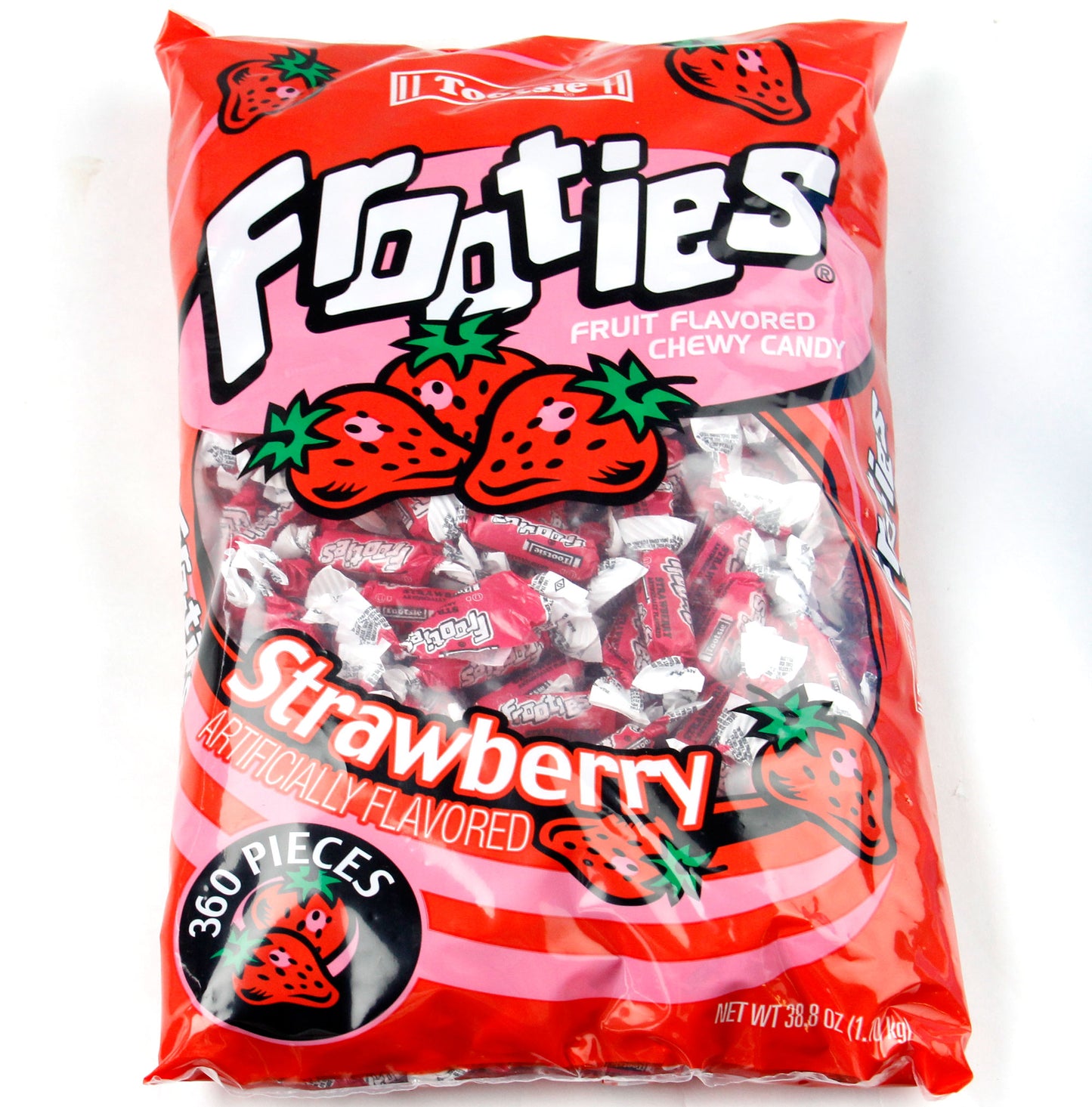 Red Tootsie Roll Frooties Taffy Candy - Strawberry