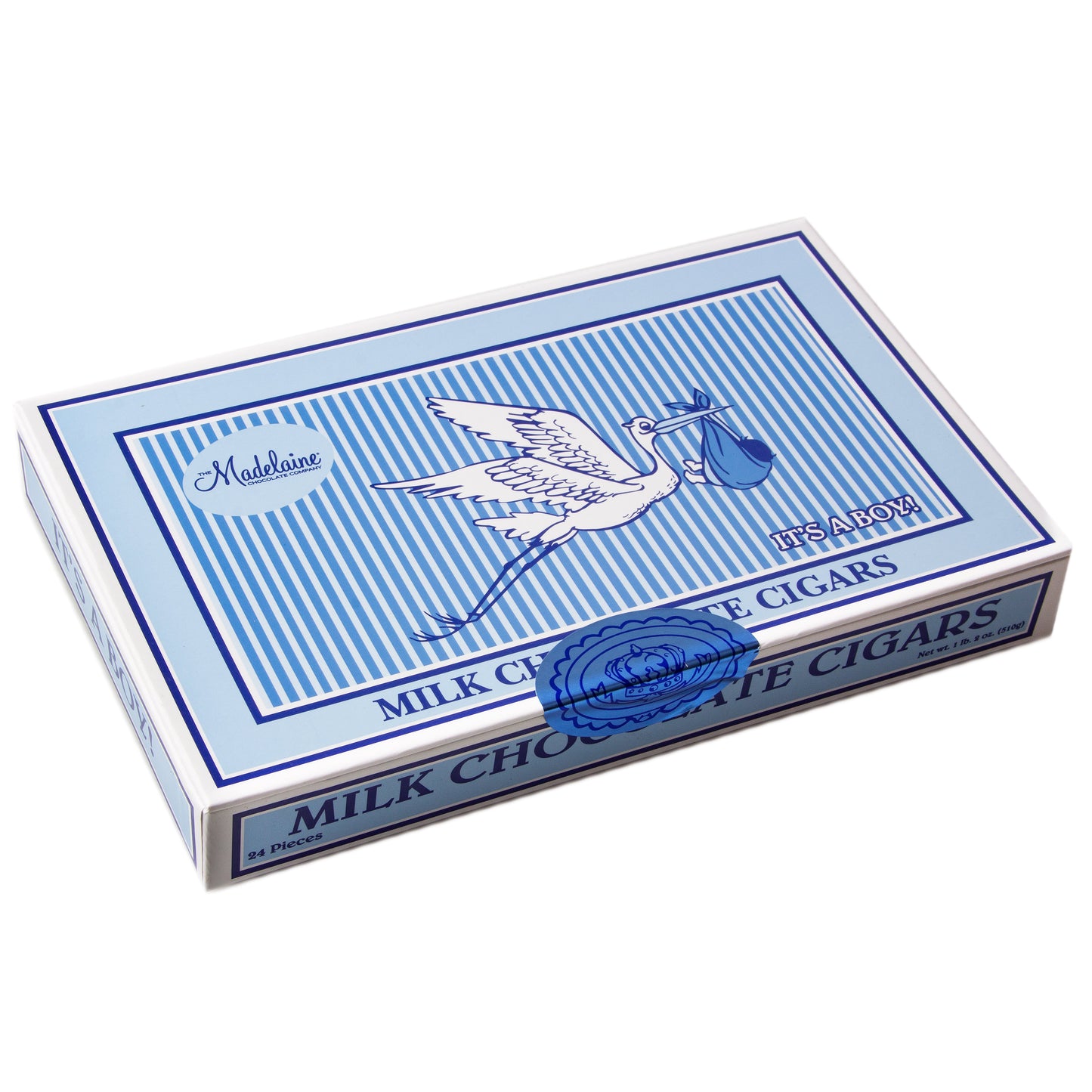 Baby Boy Milk Chocolate Cigars - 24CT Box