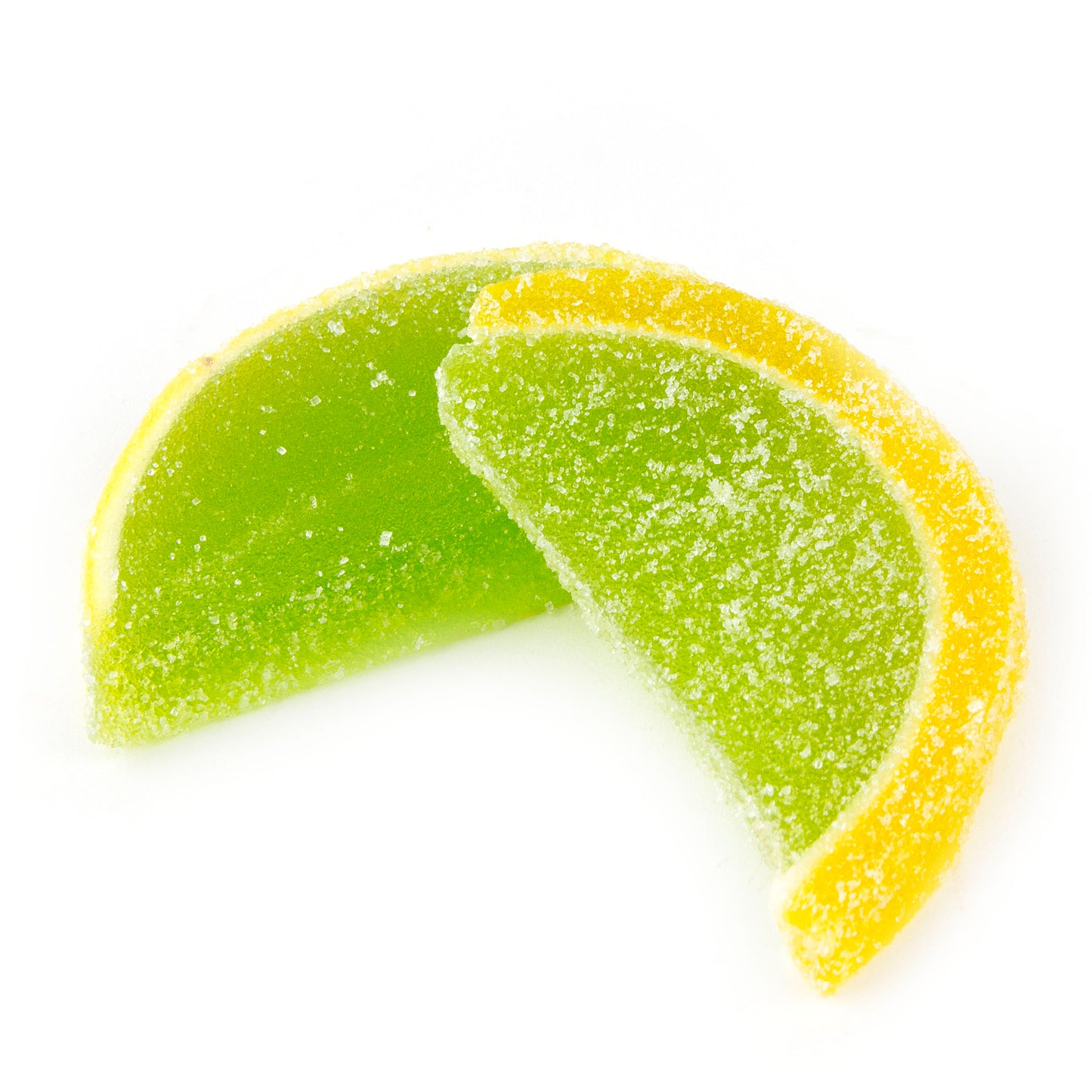 Wrapped Lemon-Lime Jelly Fruit Slices - 24 Pieces