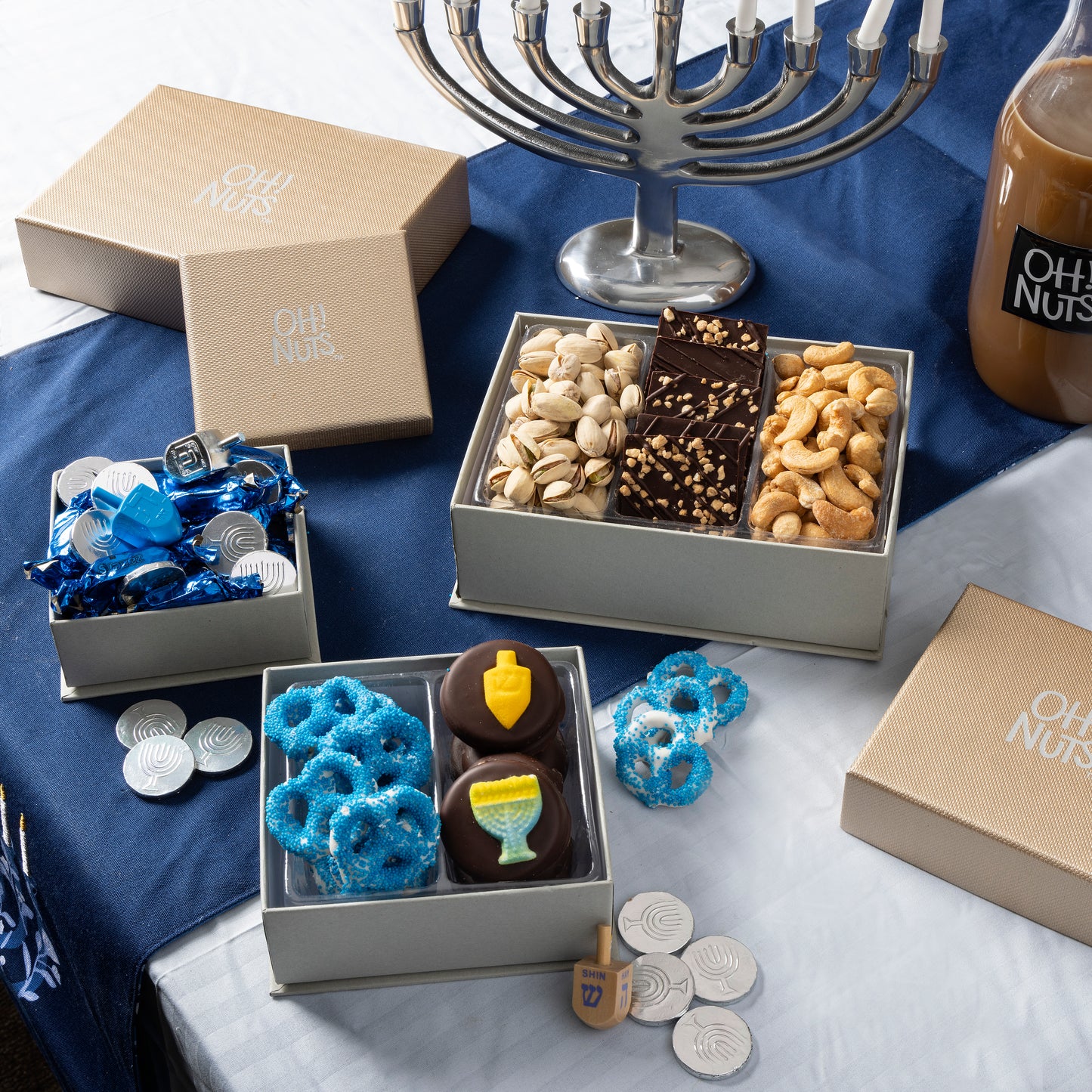Hanukkah Gold Gift Tower