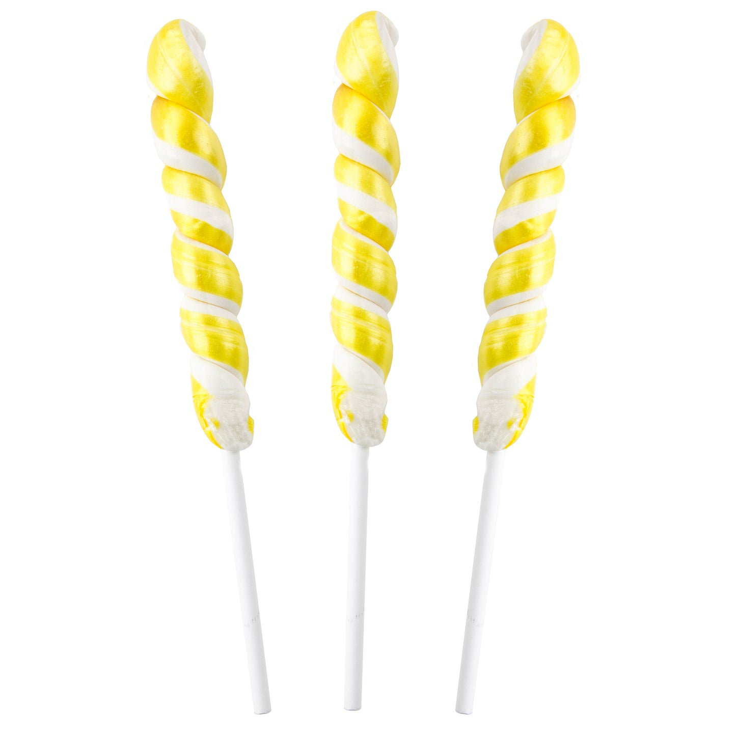 Mini Yellow & White Unicorn Lollipops - 24CT