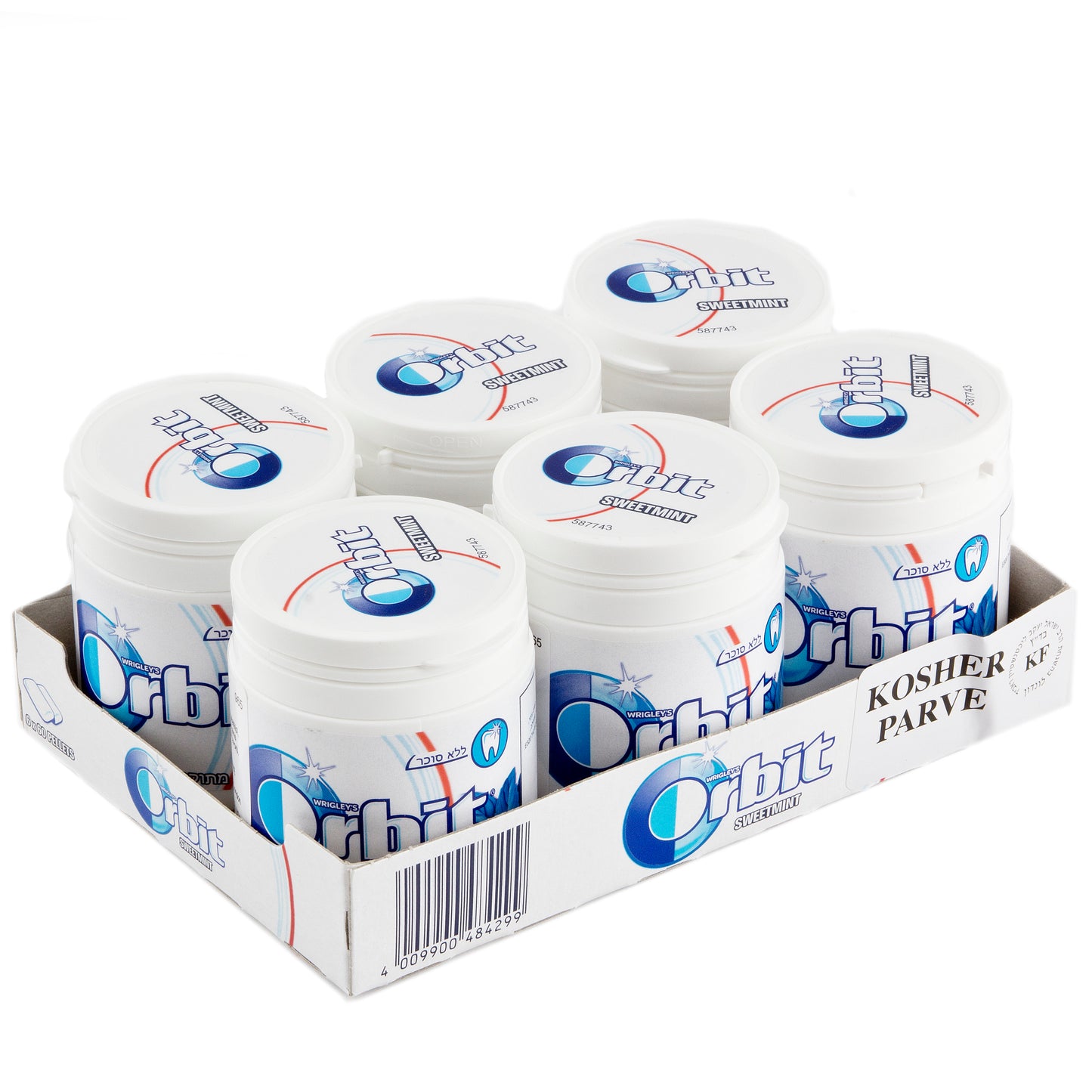 Orbit Sugar-Free Sweet Mint Gum 60 Pellets - 6CT Jars