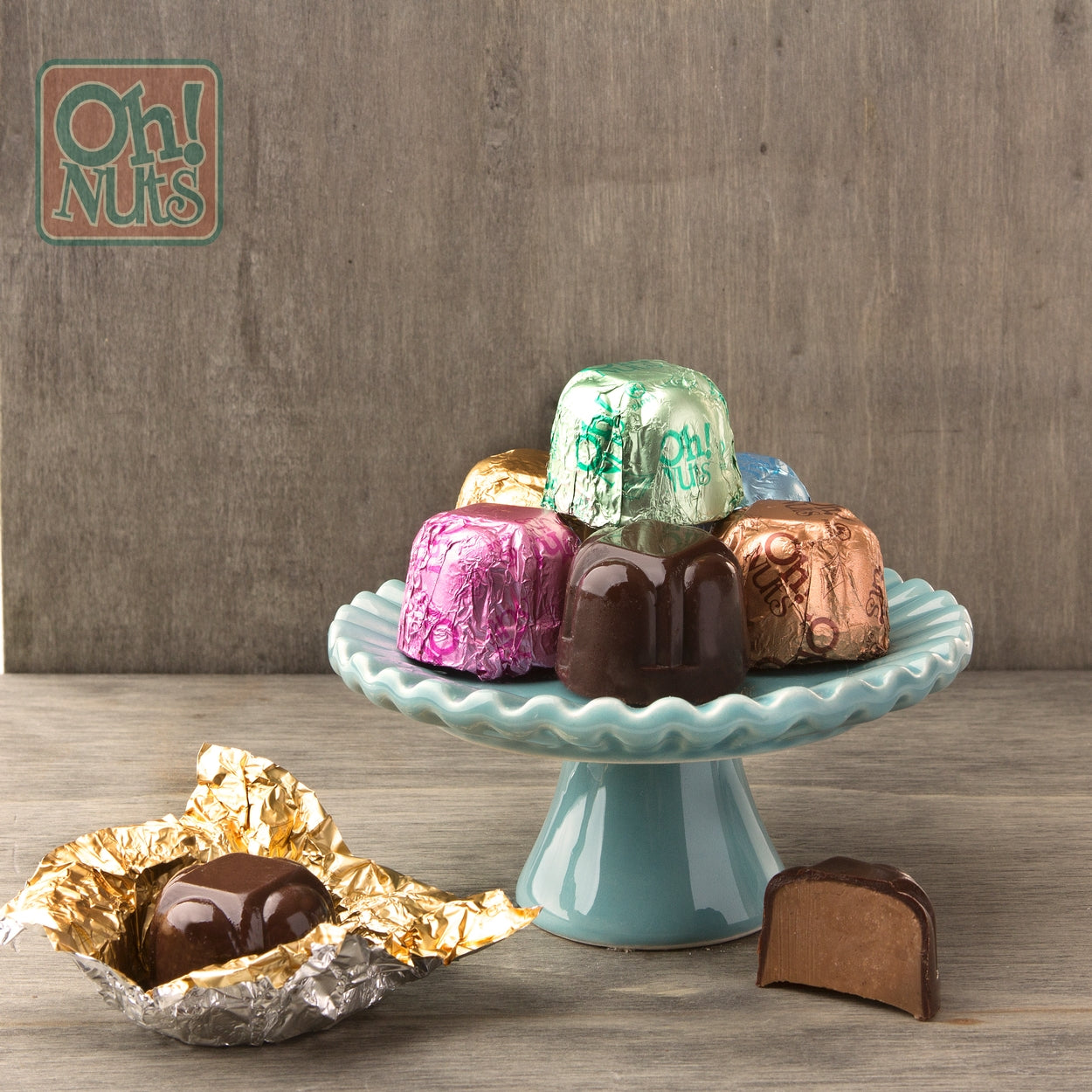 Non-Dairy Hazelnut Orange Foiled Chocolate Truffles