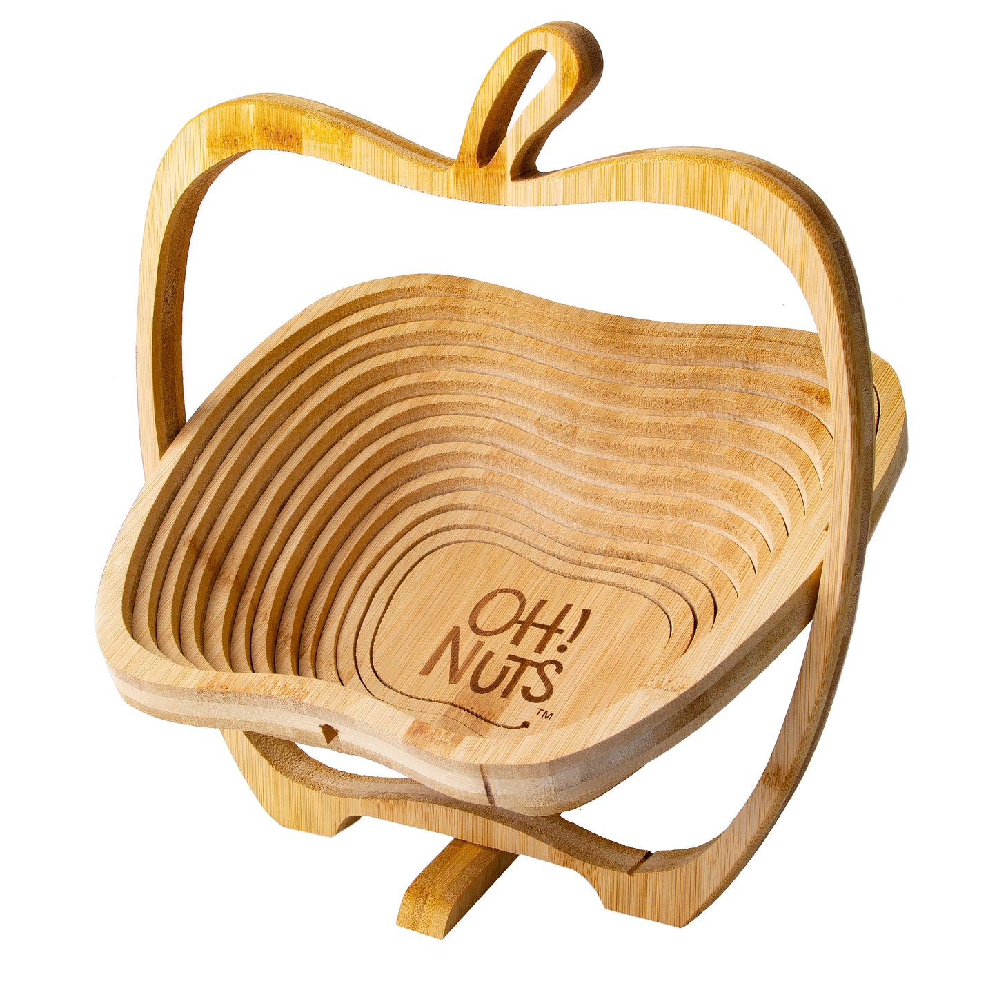 Fresh Dried Fruit Apple Wooden Collapsible Fruit Bowl