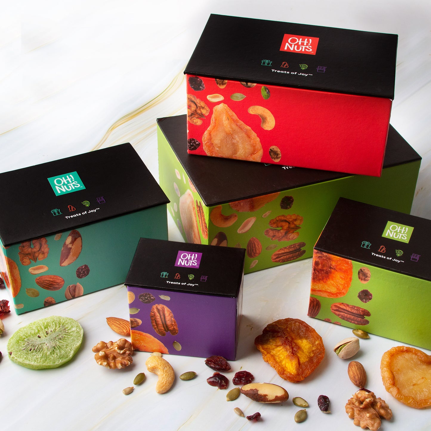 Oh! Nuts Holiday 5 Tier Nuts & Dried Fruit Tower Gift