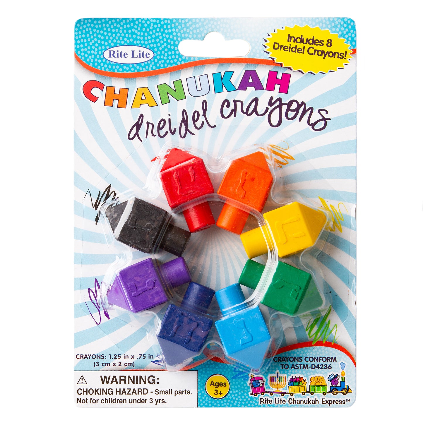 Hanukkah Dreidel Shaped Crayons