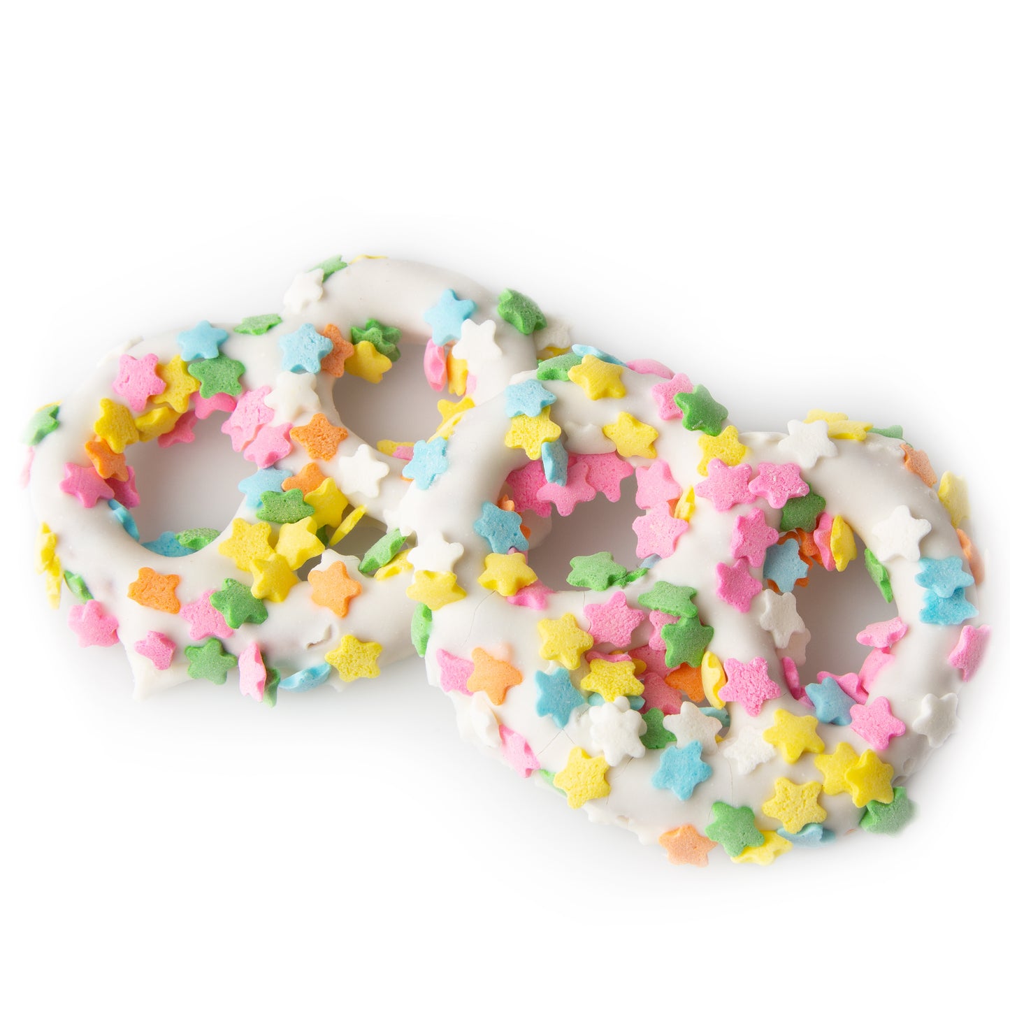 White Chocolate Covered Pretzels Confetti