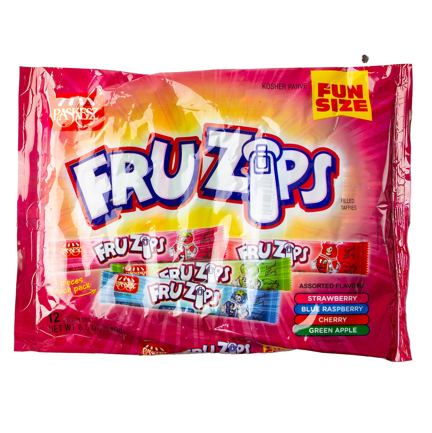 Fruzips Taffy Candy - 12CT Bag