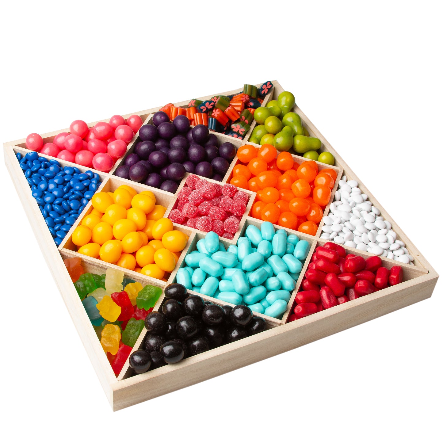 Candy Wood 13 Section Tray