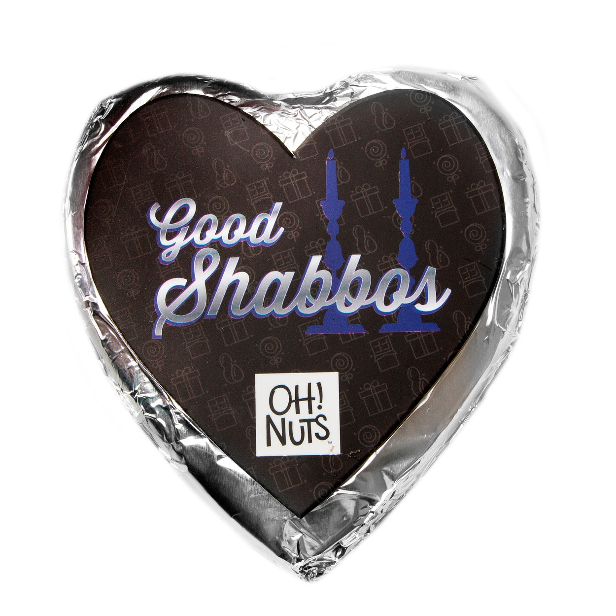 'Good Shabbos' Dark Belgian Chocolate Message Heart