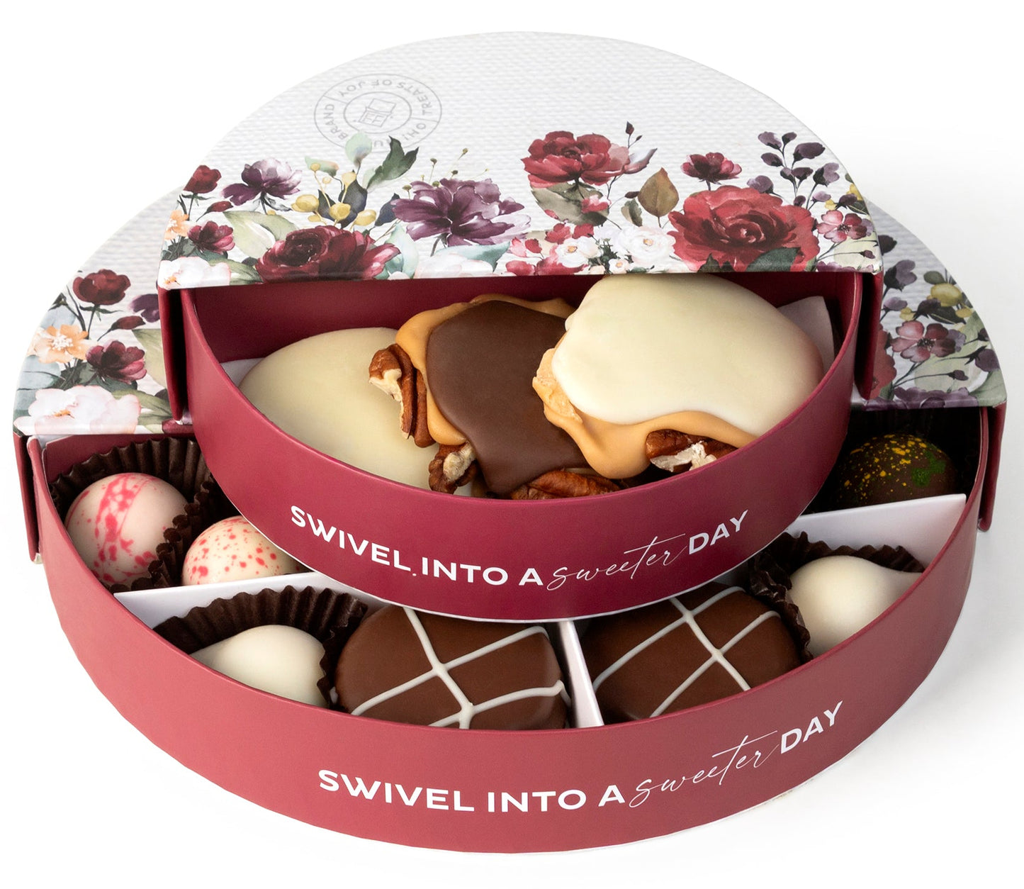Shavuos Dairy Chocolate Flower Half Moon Set Gift Basket