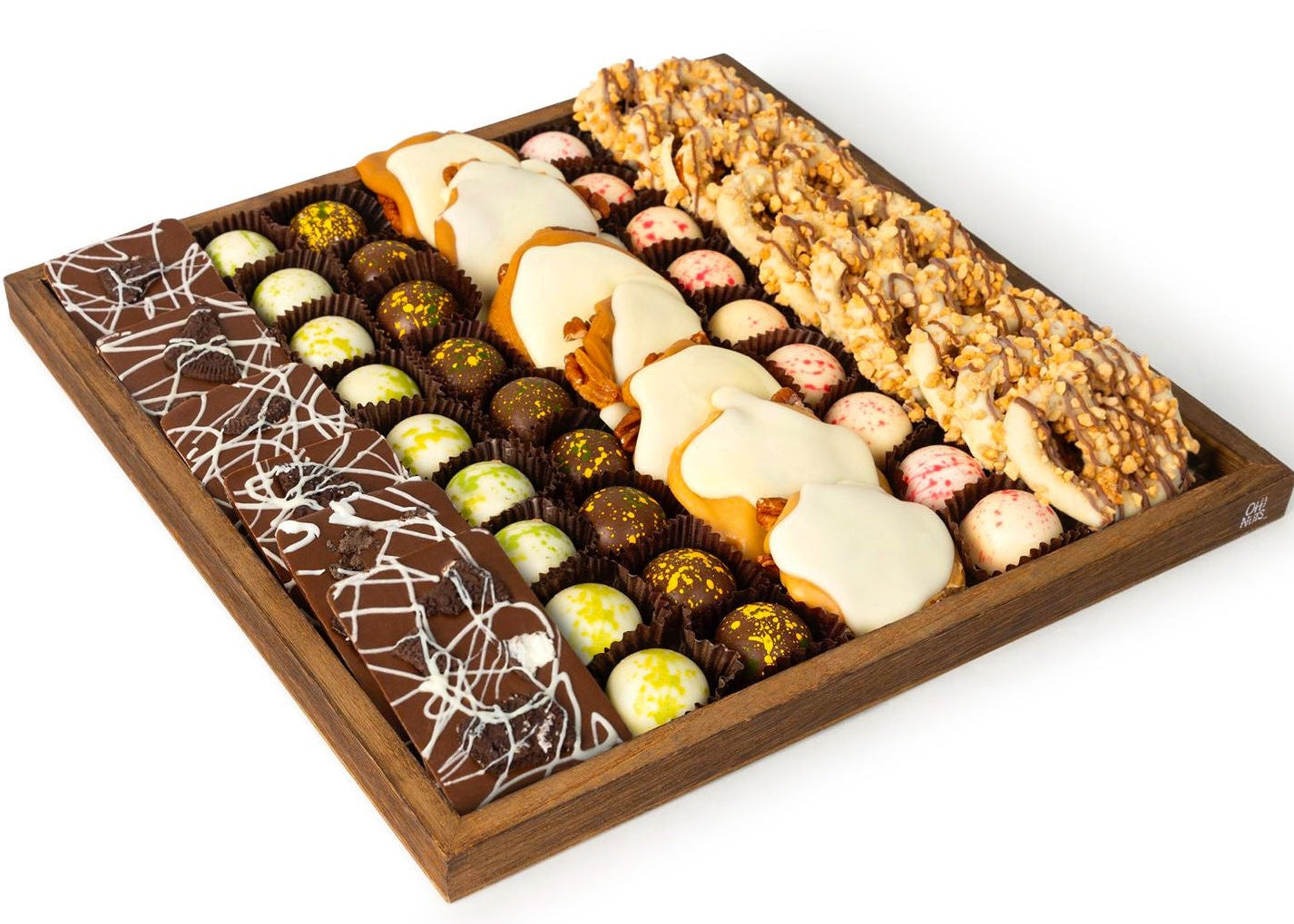 Shavuos Large Dairy Chocolate Wood Gift Tray