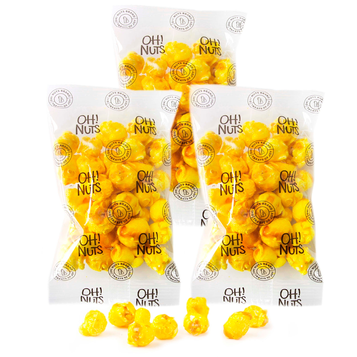 Yellow Candy Coated Popcorn Snack Pack