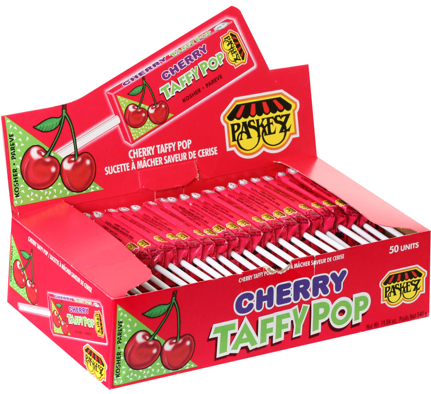 Cherry Taffy Pop - 50CT Box 