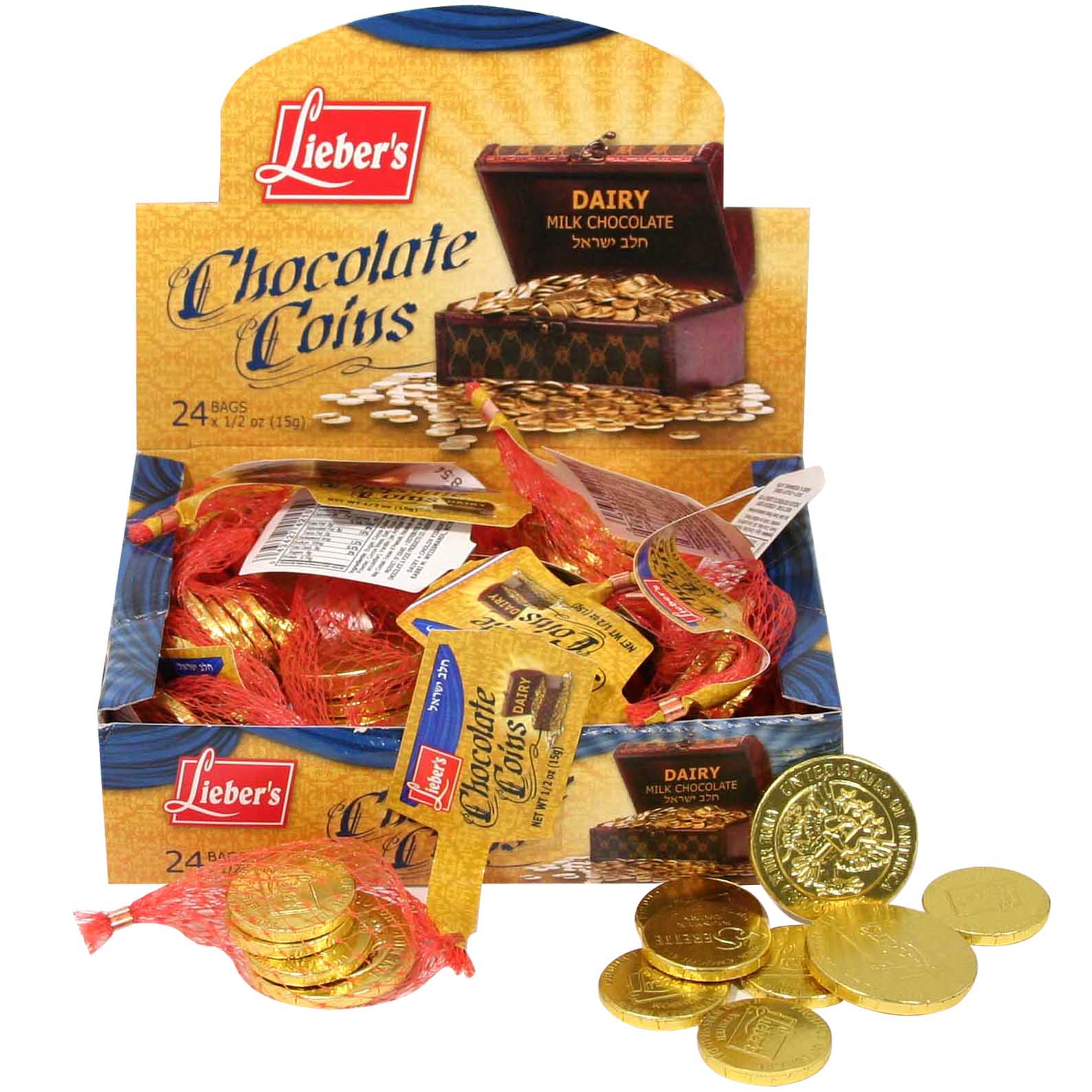 Milk Chocolate Coins Chanukah Gelt Bags