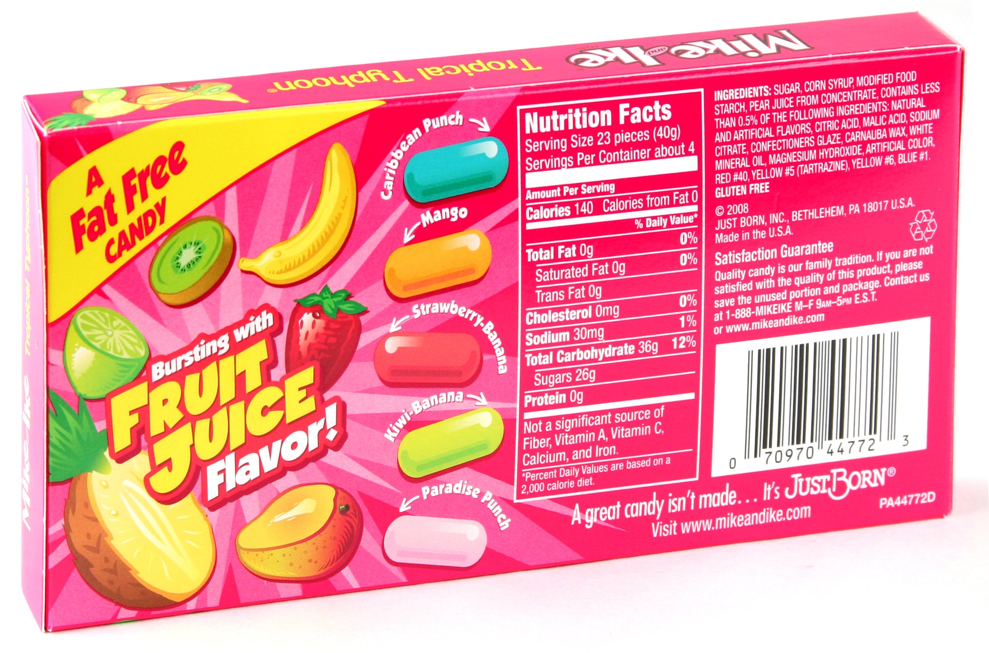 Mike & Ike Jelly Candy - Tropical Typhoon (12CT Case) 