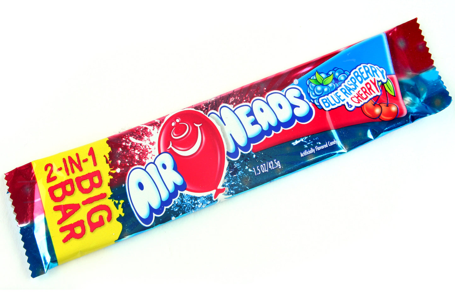 AirHeads 2 in 1 Taffy Big Bars - Blue Raspberry & Cherry (24CT Case 