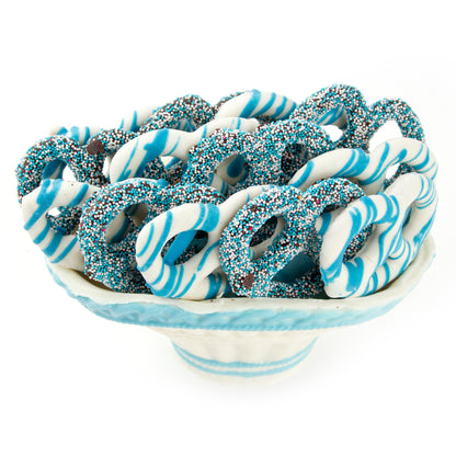 Baby Boy Chocolate Pretzel Basket