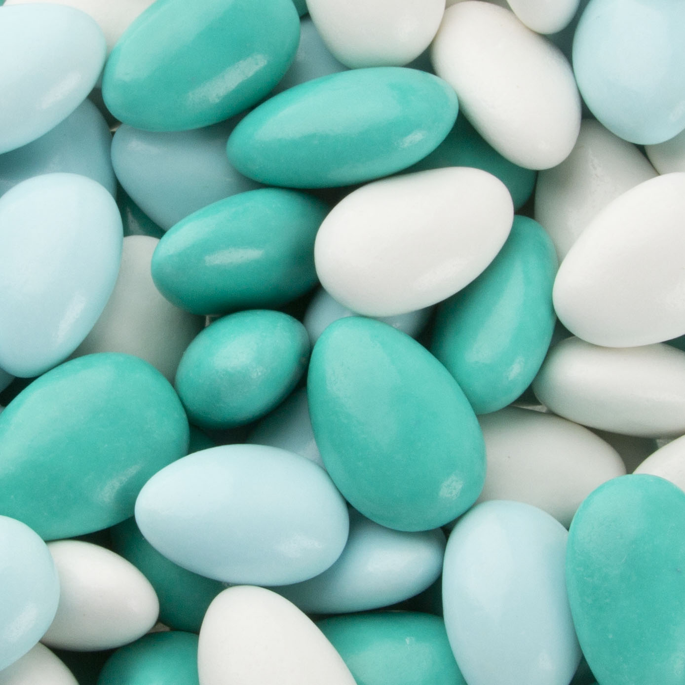 Teal, Baby Blue & White Jordan Almonds
