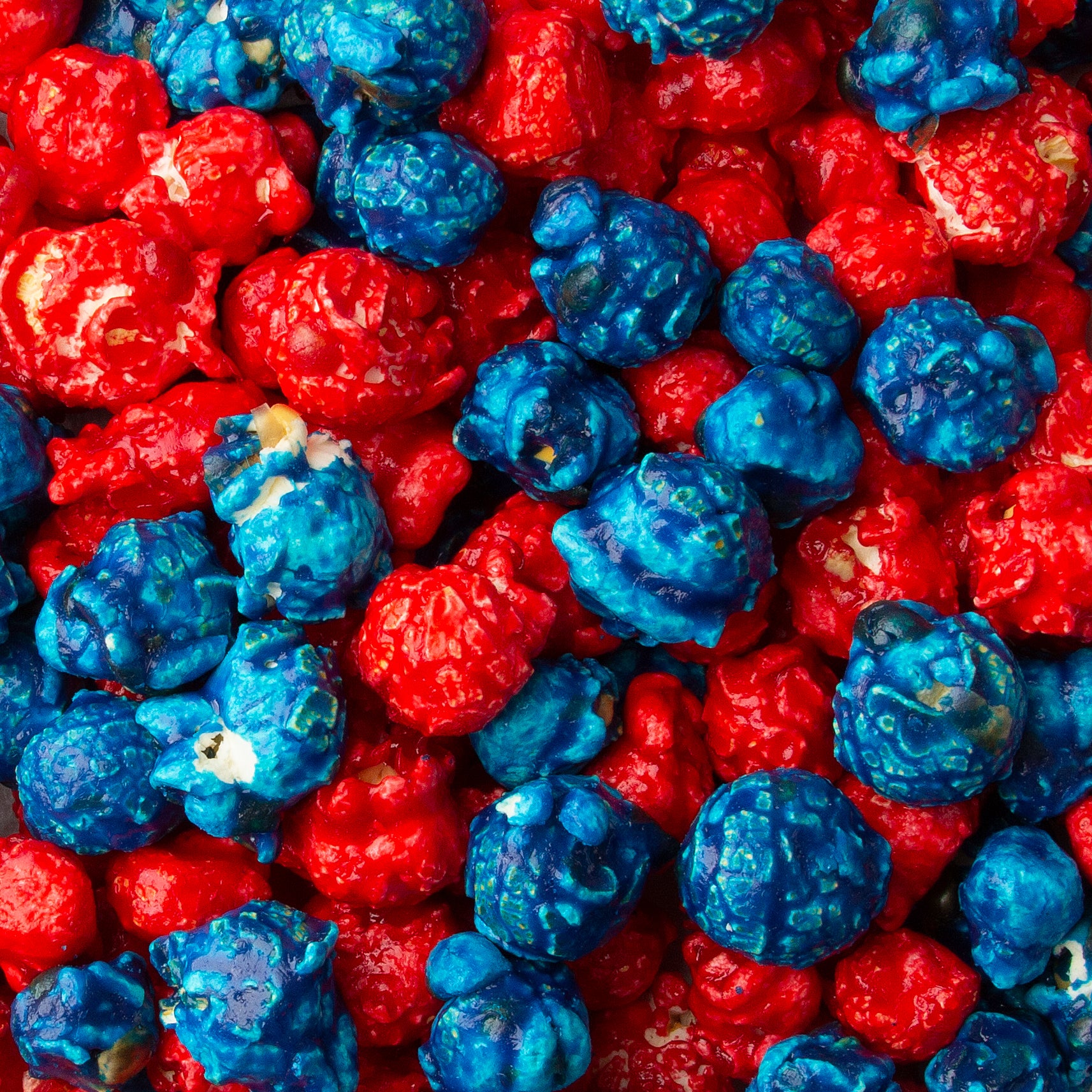 Navy Blue and Red Candy Coated Popcorn - Blueberry Cherry