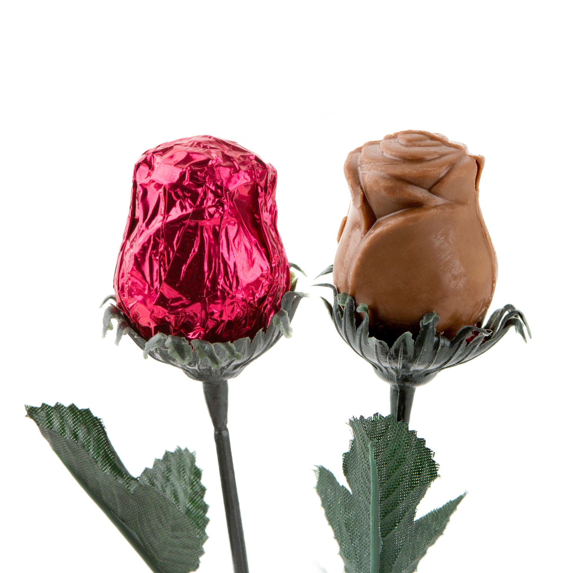 Sweet Heart Milk Chocolate Foiled Roses - Pink - 48CT (Chalav Stam)