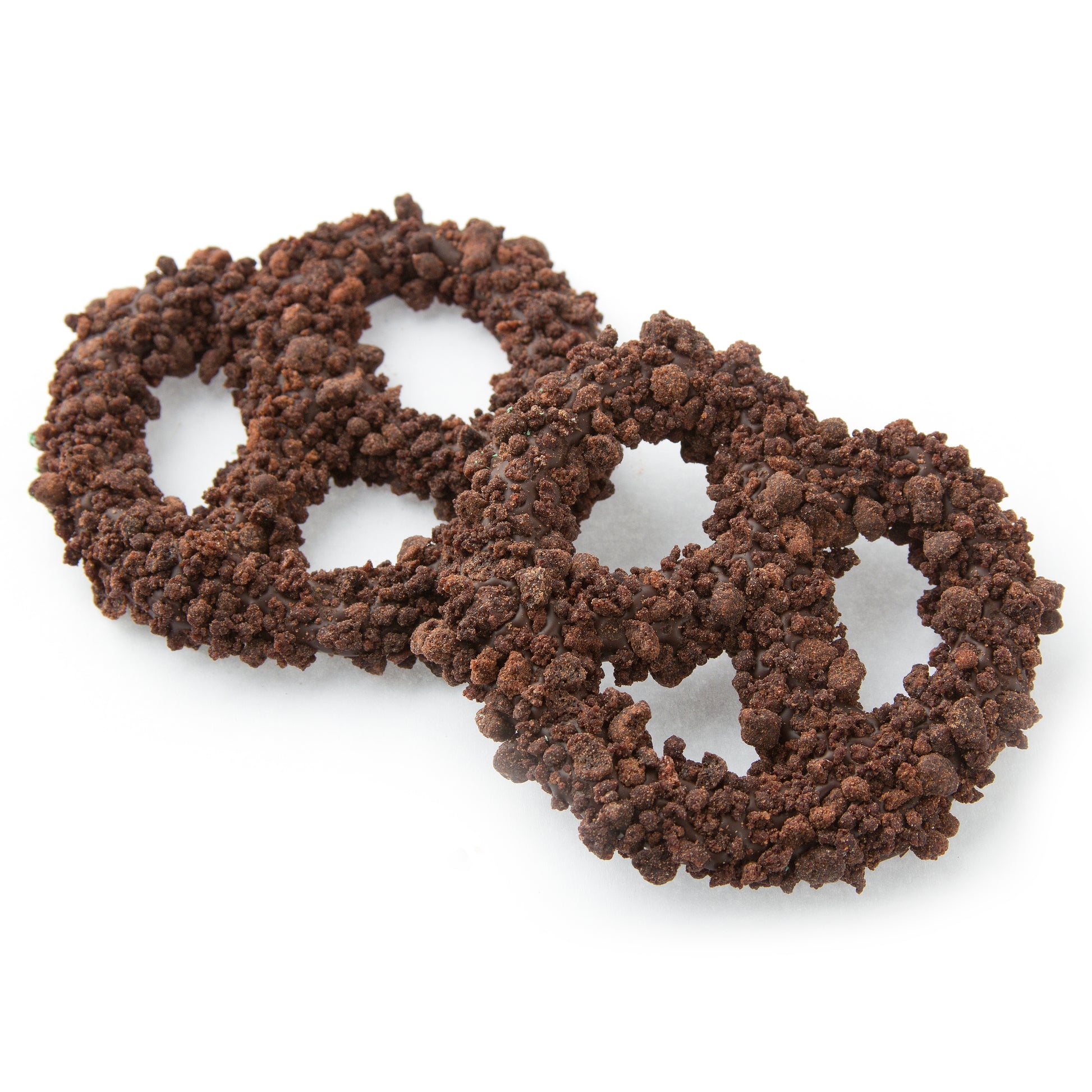 Belgian Chocolate Covered Pretzels with Cookie Crumbs