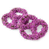 Belgian Chocolate Covered Pretzels with Purple Sprinkles