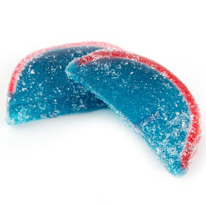 Wrapped Blue Raspberry Jelly Fruit Slices - 24 Pieces
