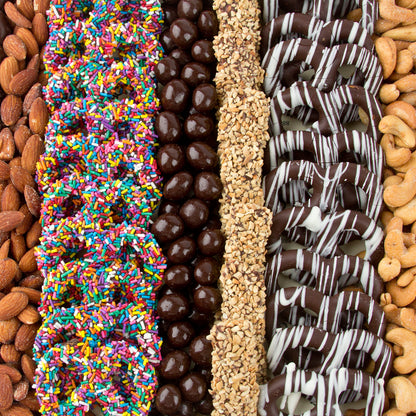 XXL Wooden Nuts & Chocolates Line-Up Gift Basket