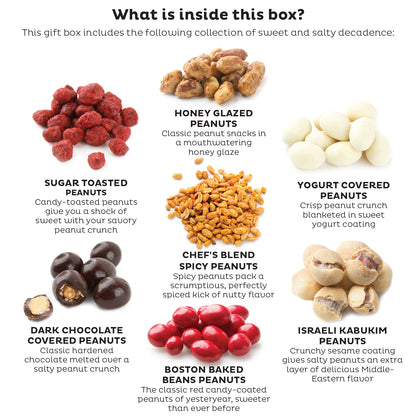 Oh! Nuts® Holiday Gift Basket, Large Peanuts Variety Assortment Gourmet Christmas Food Baskets, Men women & Families Mothers Fathers Valentines Day thanksgiving, Birthday & Get Well tray care Package