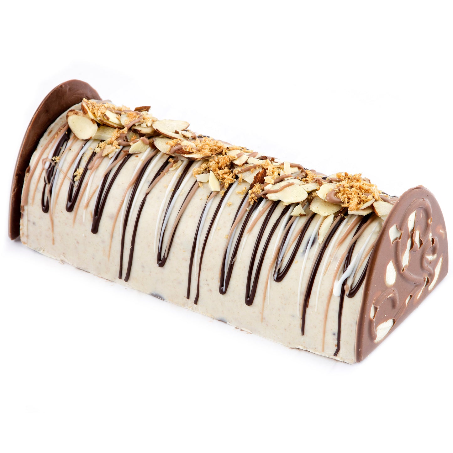 Hand-Crafted Decorative Halva Truffle White Chocolate Log