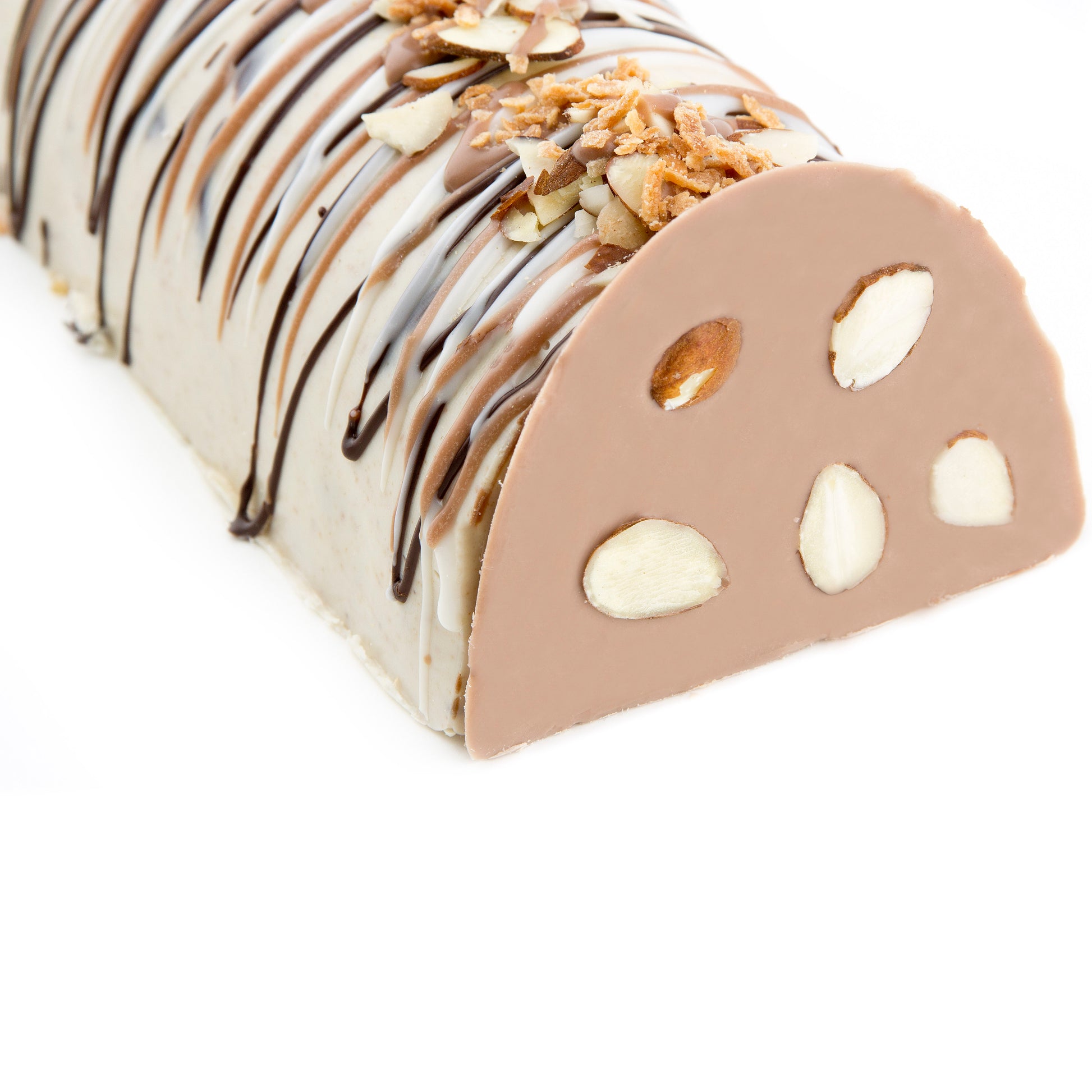Hand-Crafted Decorative Halva Truffle Chocolate Log