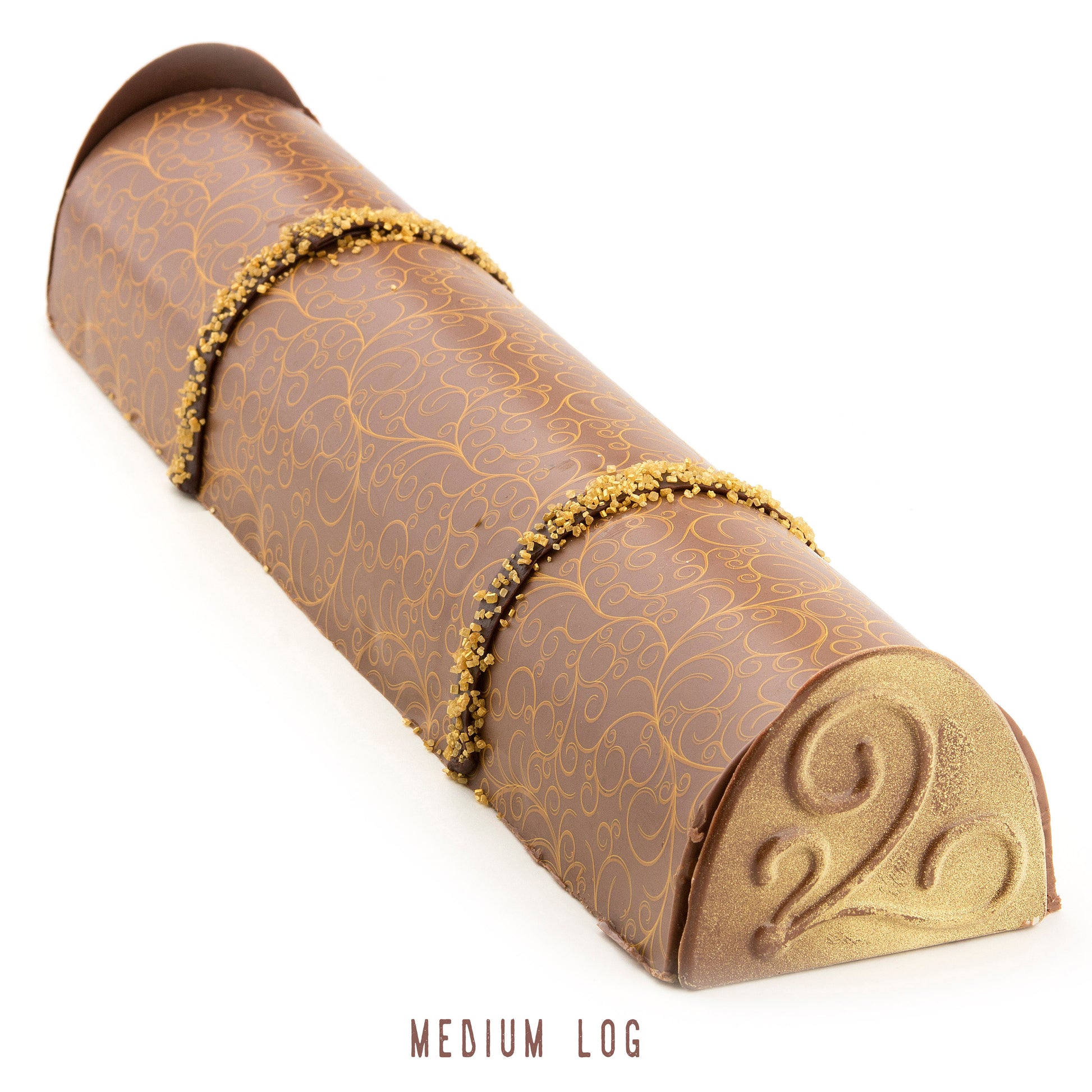 Hand-Crafted Decorative Printed Truffle Chocolate Log