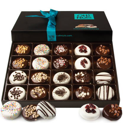 20 Variety Gourmet Chocolate Covered Holiday Sandwich Cookies Gift Assortment