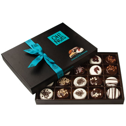 20 Variety Gourmet Chocolate Covered Holiday Sandwich Cookies Gift Assortment.