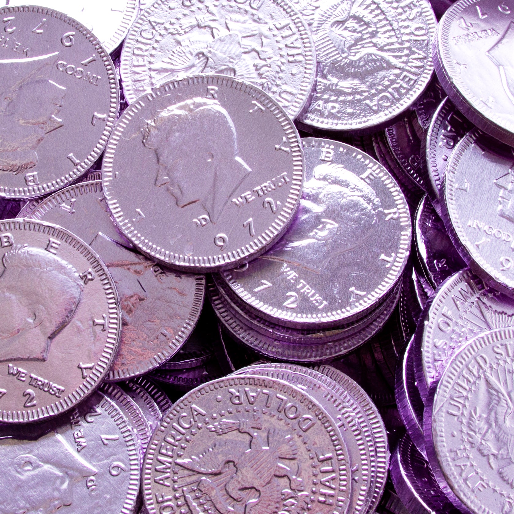 Lavender Chocolate Coins - 1 LB Bag