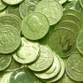 Kiwi Green Chocolate Coins - 1 LB Bag