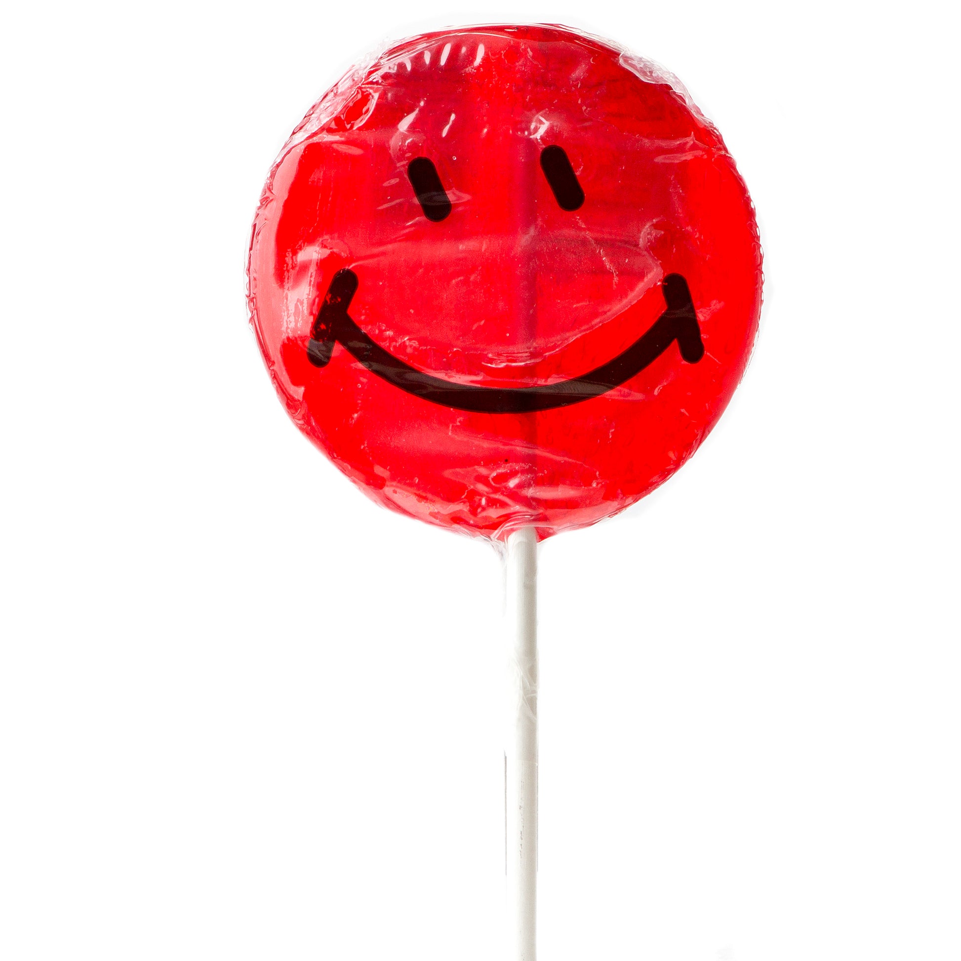 Red Smiley Face Lollipops - 24Ct Display Box