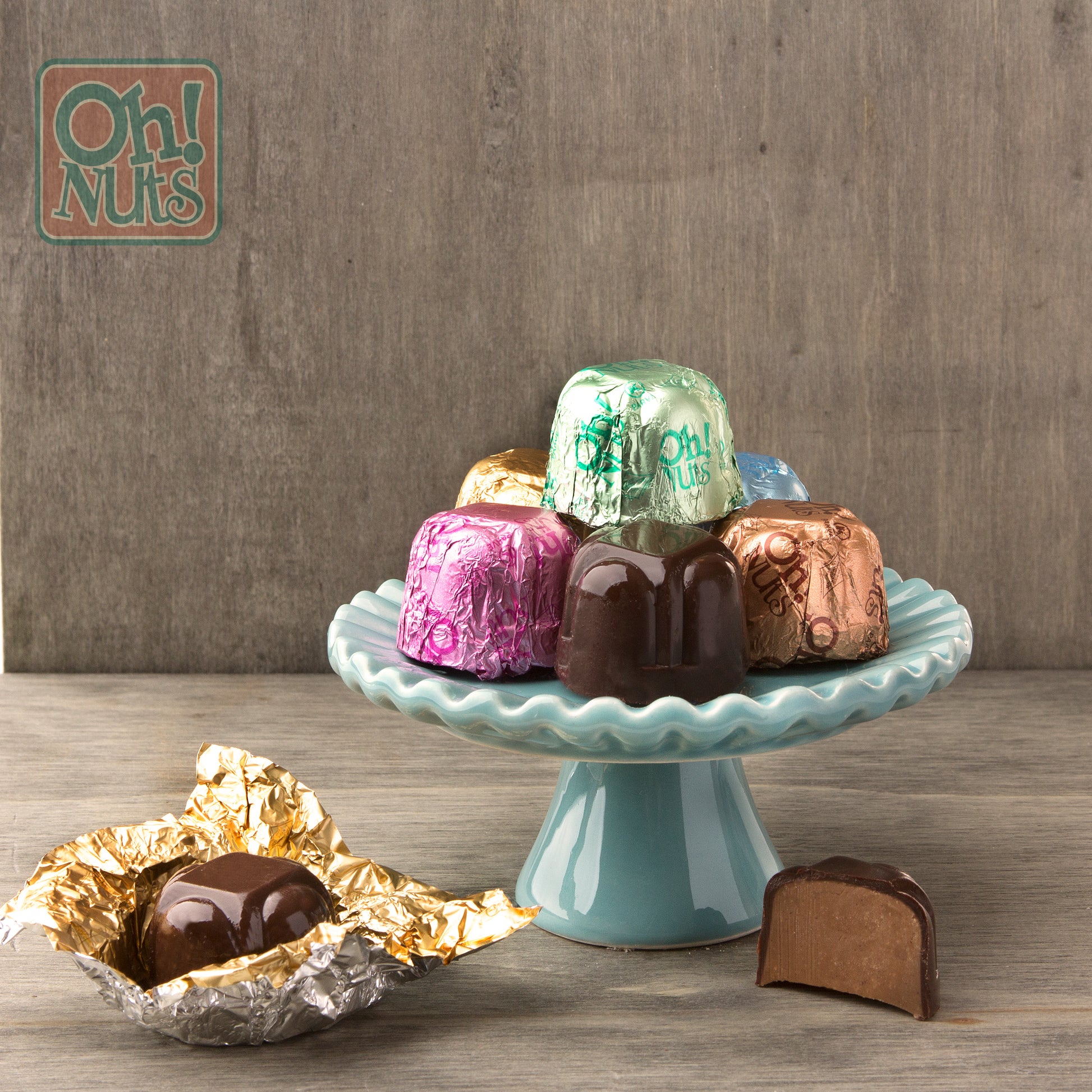 Non-Dairy Hazelnut Pink Foiled Chocolate Truffles - 5 LB