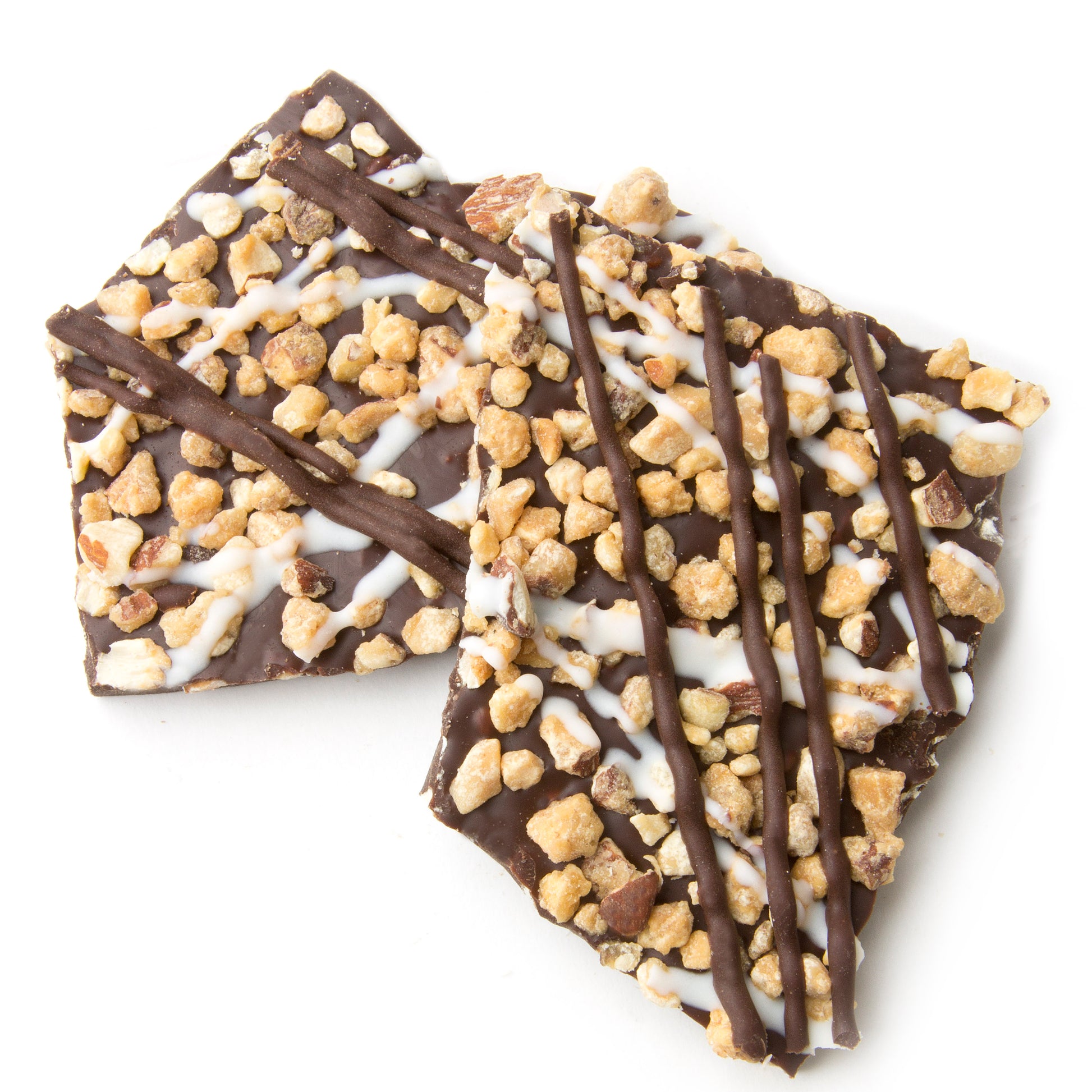 Handmade Belgian Chocolate Bark with Almond Crunch
