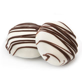 White Chocolate Dark Drizzled Coated Sandwich Cookies