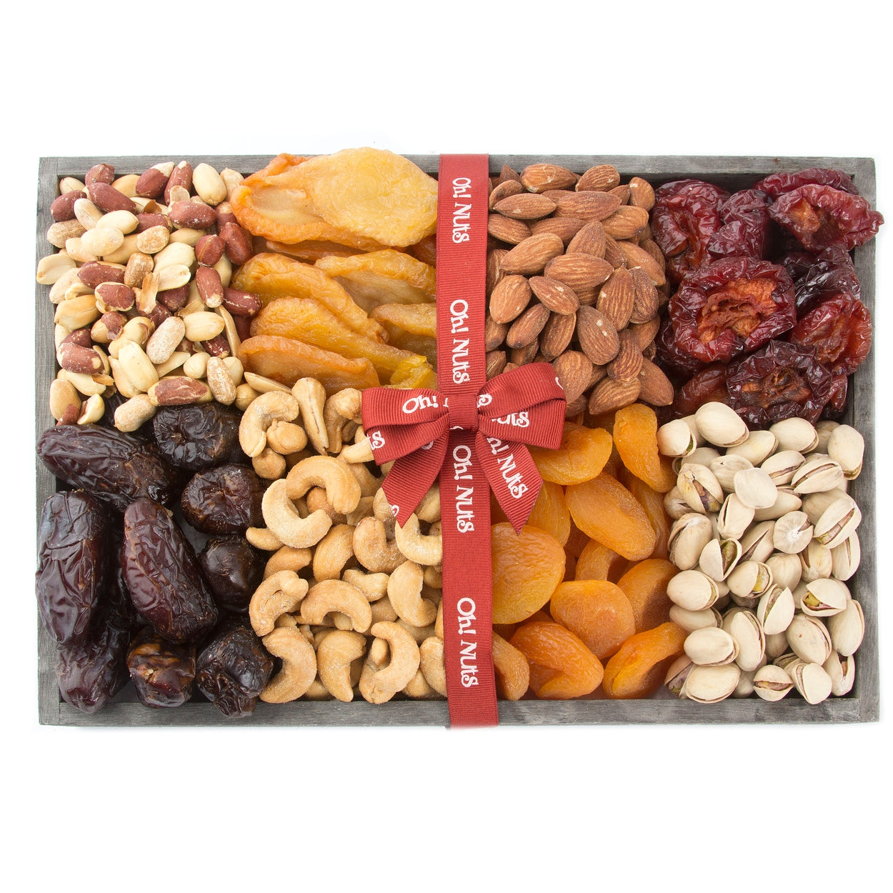 Wooden Dried Fruit & Nuts Line Up - Medium 12 Inch