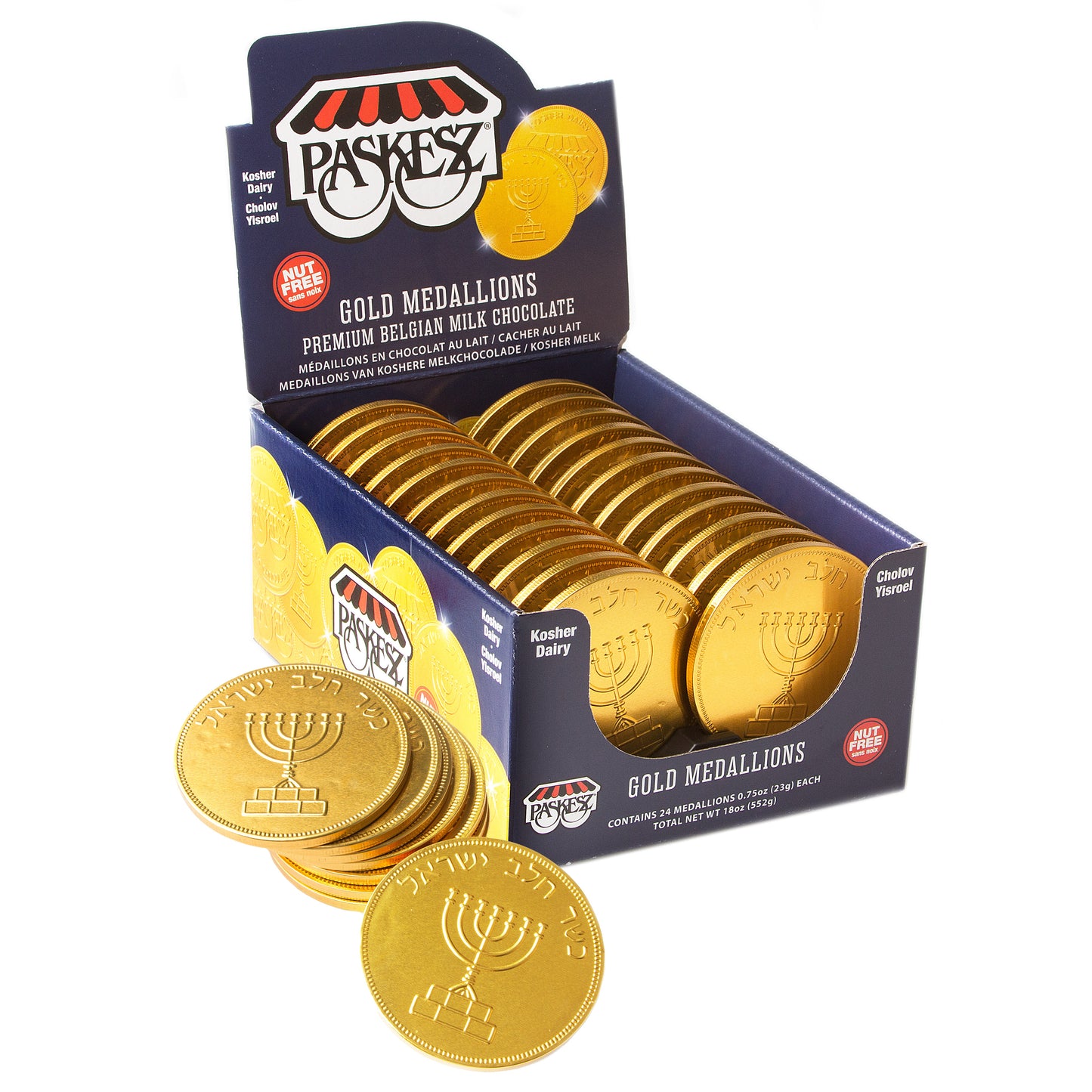 Nut-Free Milk Chocolate Gold Medallions