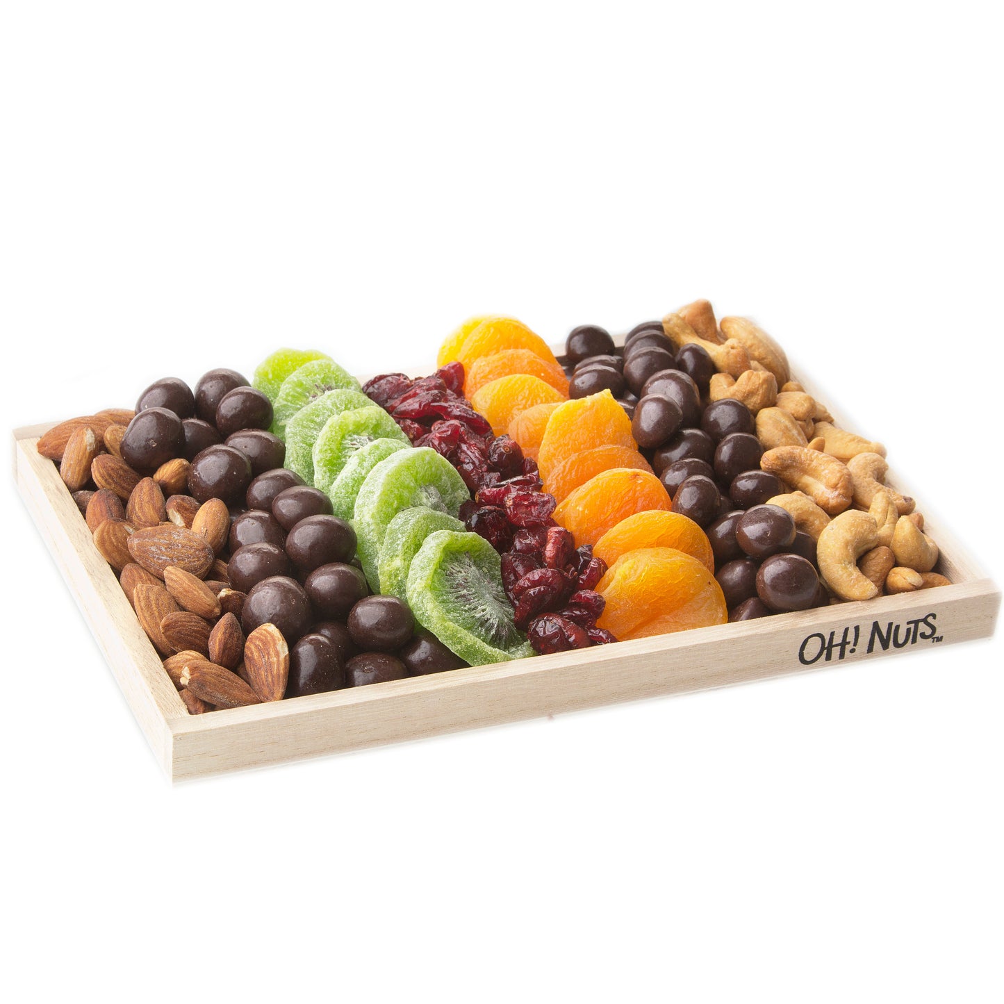 Tu B'Shvat Dried Fruit Wooden Gift Basket