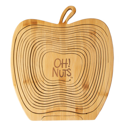 Fresh Dried Fruit Apple Wooden Collapsible Fruit Bowl