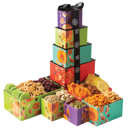 Oh! Nuts Holiday 5 Tier Nuts & Dried Fruit Tower Gift