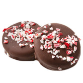 Crushed Peppermint Dark Chocolate Coated Sandwich Cookies
