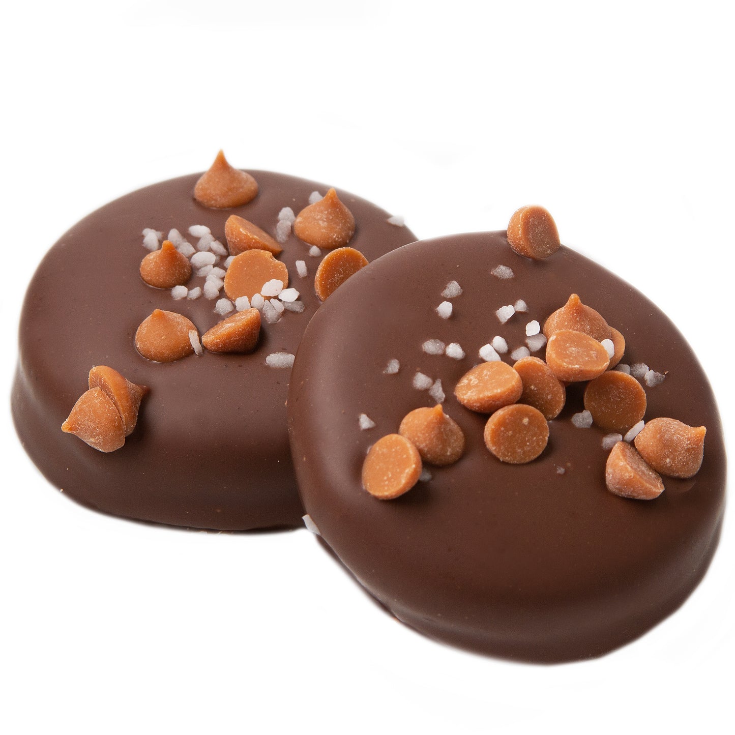 Salted Caramel Dark Chocolate Coated Sandwich Cookies